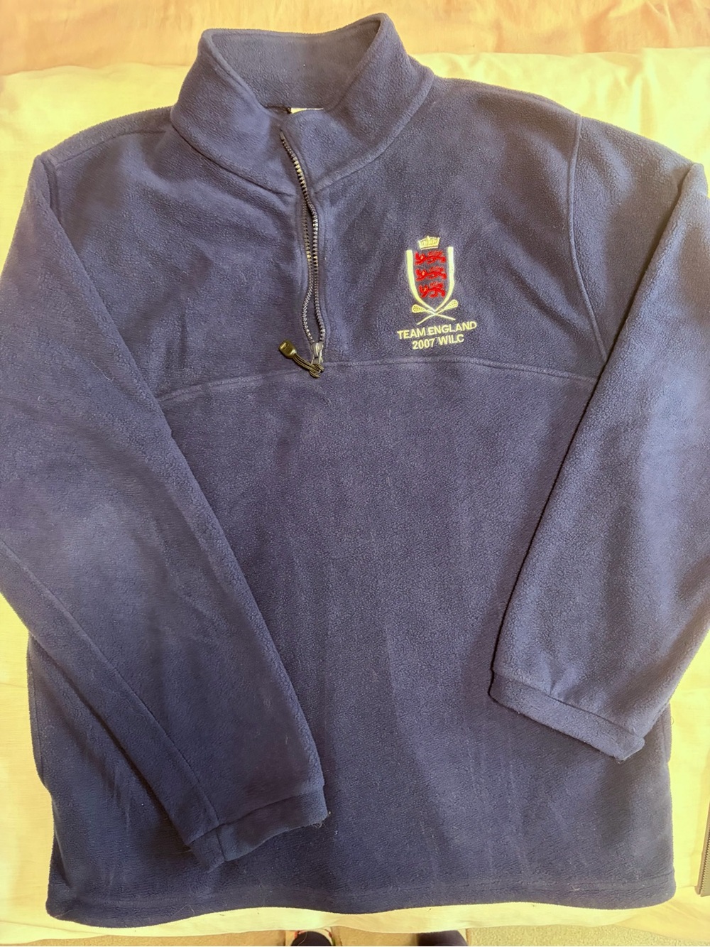 Team England 2007 WILC Navy Quarter-Zip Fleece Pullover